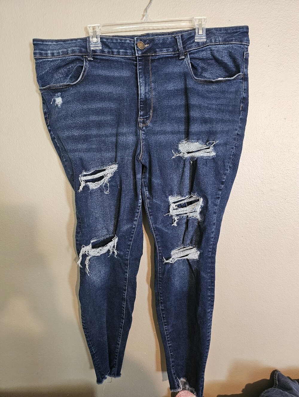 Maurice Distressed Dark Blue Women's Jeans